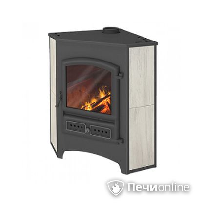 Печь-камин Этна (БКД) угловой беж. 9 кВт (150 кв.м) в Тамбове