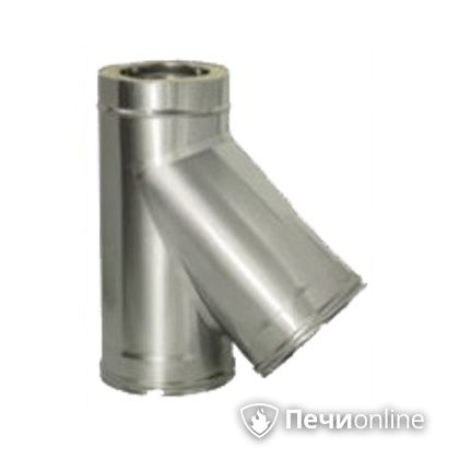 Дымоход Дымок Тройник 45° с изоляцией 0,8 мм. ТRFR45  120/200 в Тамбове