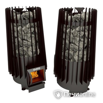 Дровяная печь-каменка GrillD Cometa Vega 180 short black в Тамбове