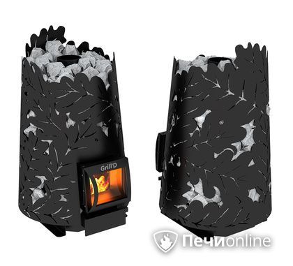 Дровяная печь-каменка GrillD Dubravo 180 short black в Тамбове
