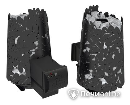 Дровяная печь-каменка GrillD Dubravo mini long black в Тамбове