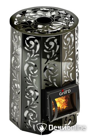Дровяная печь-каменка GrillD Violet short Жадеит 80 в Тамбове