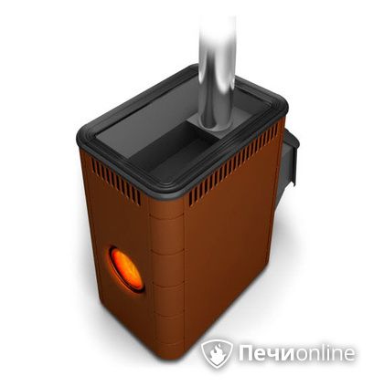 Дровяная банная печь TMF  Аврора Inox ДА Иллюминатор терракота  в Тамбове