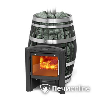Дровяная банная печь TMF Саяны XXL 2015 Carbon Витра с закрытой каменкой в Тамбове