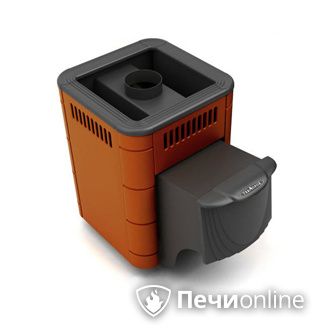 Дровяная банная печь TMF Оса Carbon терракота дверь антрацит в Тамбове