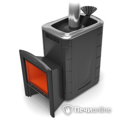 Дровяная банная печь TMF Гейзер 2014 Carbon Витра антрацит в Тамбове